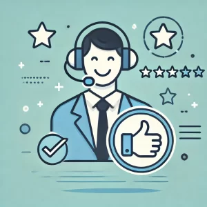 DALL·E-2024-11-25-16.42.16-A-simplified-and-modern-icon-representing-improved-customer-service-quality.-The-design-features-a-smiling-customer-service-representative-with-a-head